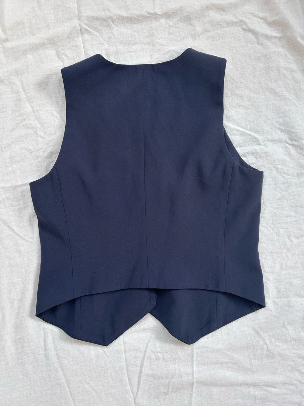 Babaton Navy Structured V-Neck Button Vest - Picture 3 of 3